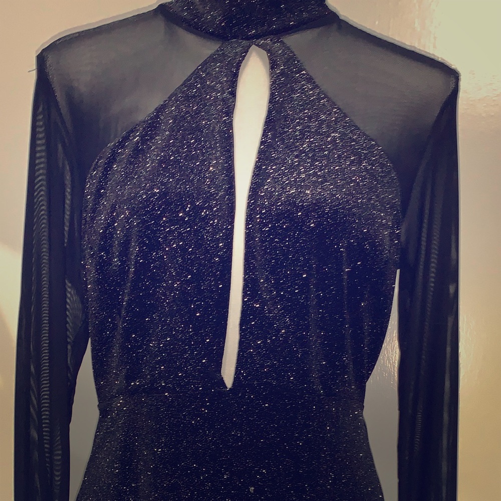 Sheer short black dress